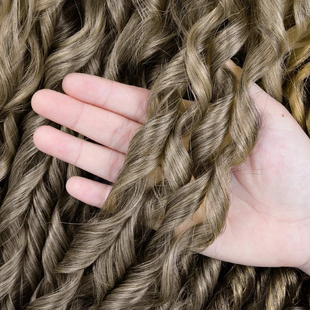 22" Jessica Hair Deep Wavy Twist Synthetic Crochet Hair Curly Braiding Extensions 7