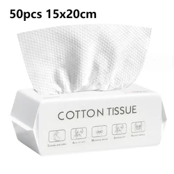 Premium Disposable Face Towels - Ultra-Soft for Facial Cleansing & Skin Care (50pcs 15x20cm)