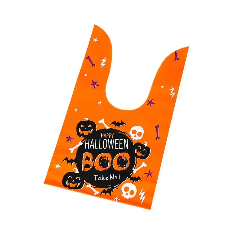 

50pcs Gift Packaging Bag for Halloween 14*23CM Bunny Ear Knot Tie Pocket Candy Jewelry Accessories Storage Holder Display