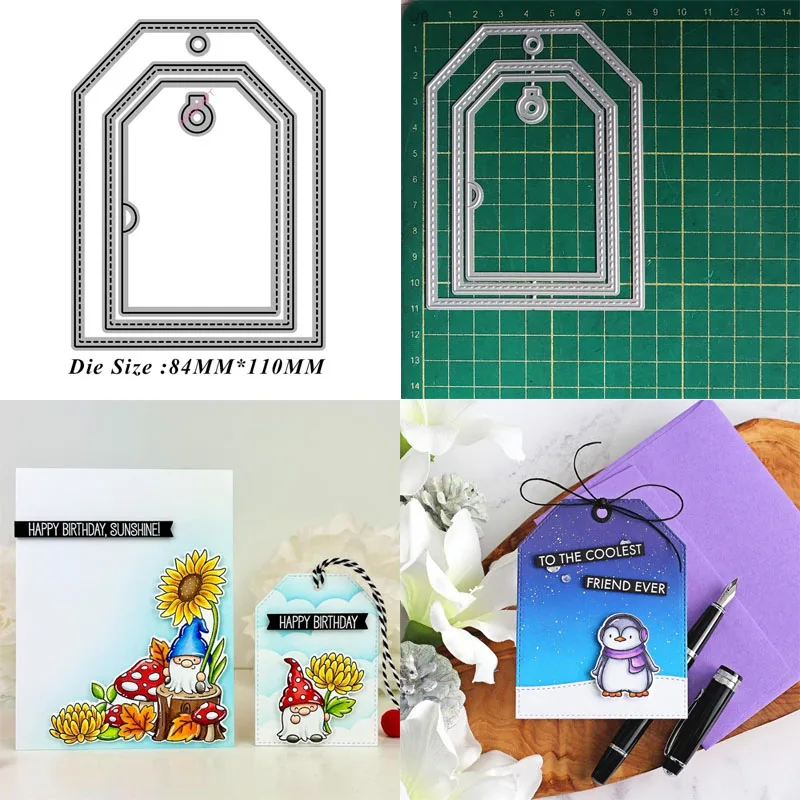 

Tag Hanger Frame New Cutting Dies Metal Cut Dies Stencils Scrapbooking Photo Album Decorative Embossing DIY Paper Cards