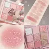 9/15 Colors Eye Shadow Palette Glitter Snowflake Diamond Pink Chocolate Brown Shades, Korean Contour Makeup For Charming Eyes 1