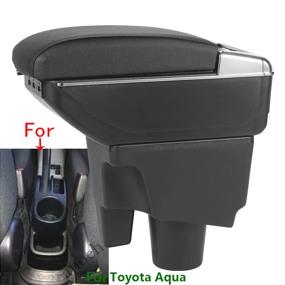 

For Toyota Aqua Armrest Box For Toyota Prius C Aqua Car Armrest Storage Box Dedicated Retrofit parts Interior Car Accessories