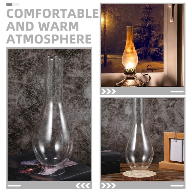 Abat-jour En Verre Pour Lampe à Huile - Diamètre 5 Cm - Style Rétro Transparent - Remplacement Cheminée Lampe à Pétrole