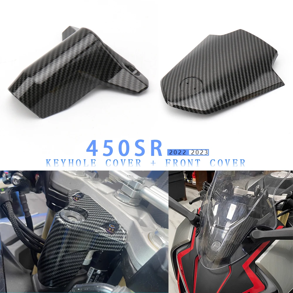 

For CFMOTO 450SR 450 SR 450sr 2022 2023 New Colors Carbon Fiber Motorcycle Accessories Keyhole Cover Front Cover Plate