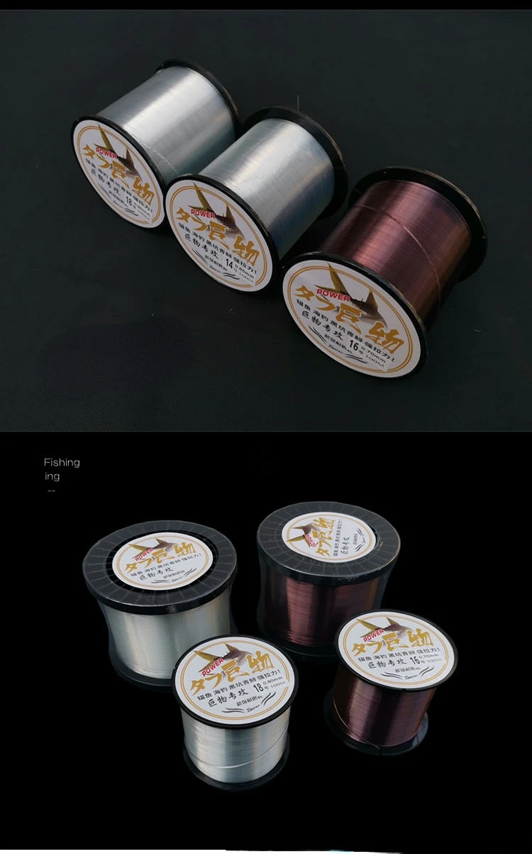100/500m Nylon Angelschnur Starke Meer Angeln Mainline Tippet Fluor Beschichtet Super Zugkraft Tragen-beständig pesca Linie – Detail 10