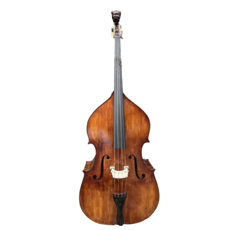 Hand Made Upright double bass ,Solid Maple back .carving double head 3/4