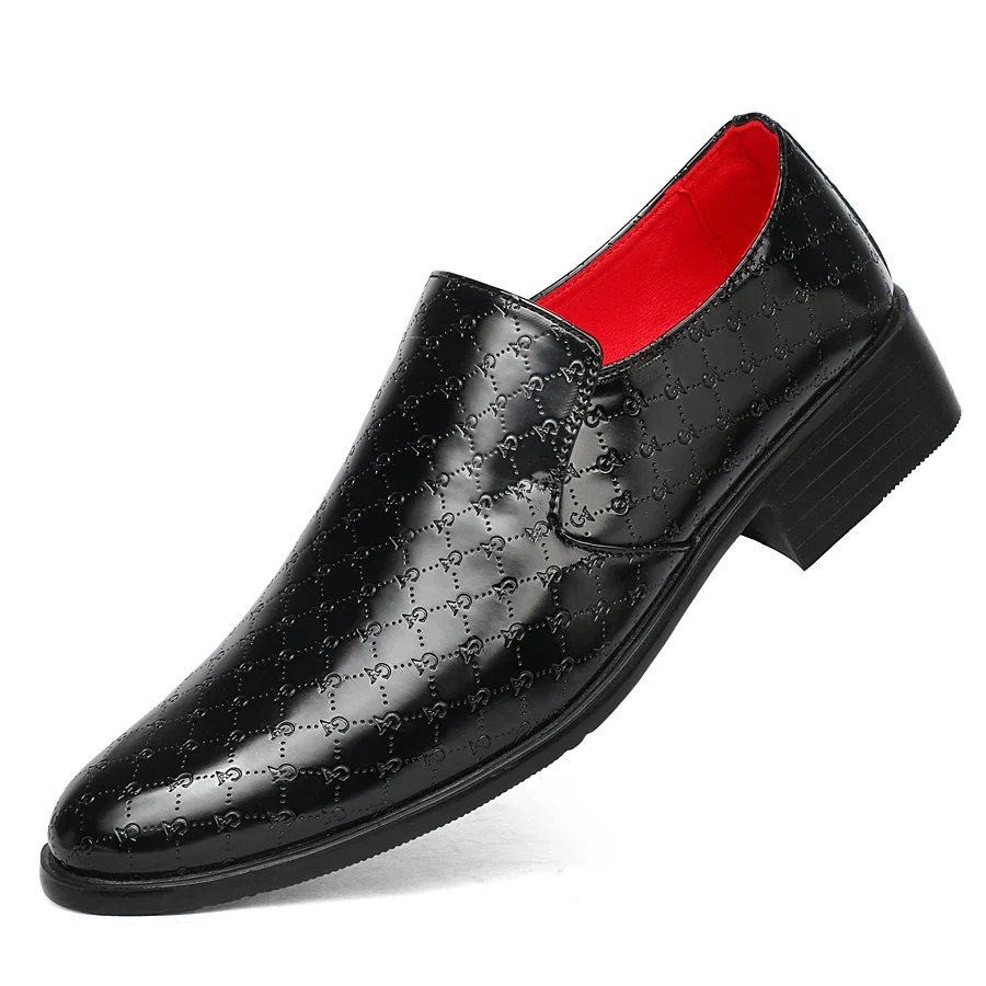 

Brand Business Dress Men Shoes Formal Slip On Dress Shoes Men Thick Heel Oxfords High Quality Leather Shoes For Men Lift Loafers