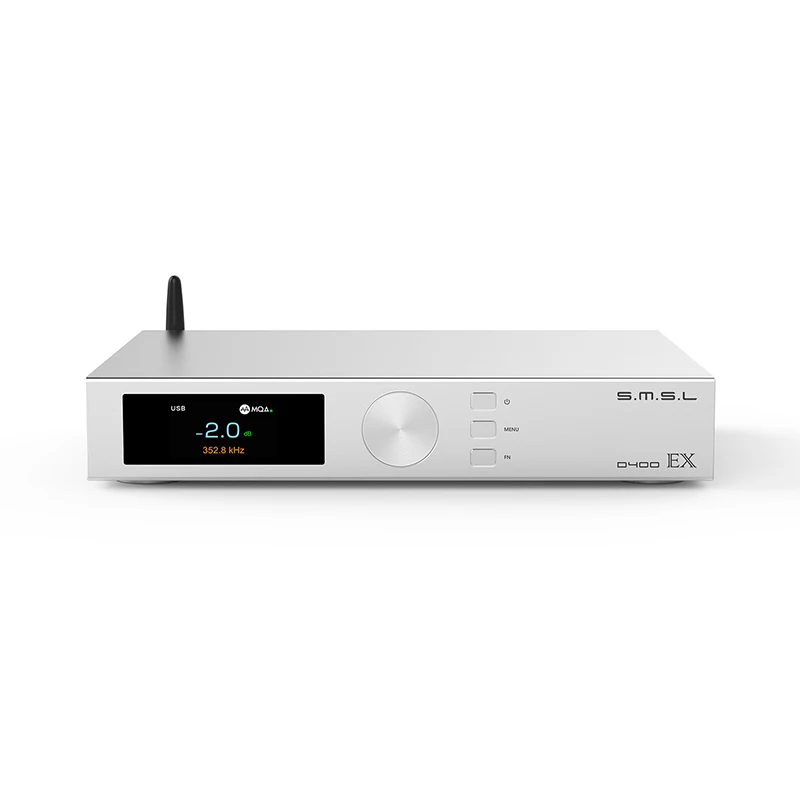 New SMSL D400EX MQA-CD Decoder Bluetooth Dual AK4499EX Desktop Hi-Res IIS DAC Balance Pre-amplifier AMP Support LDAC APTX HD