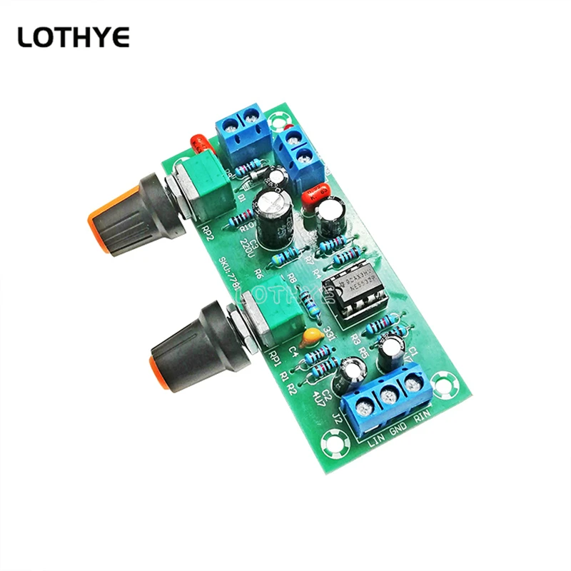 High-precision Single Supply Low Pass Filter Board Subwoofer Preamp Board 2.1 Channel DC 10-24v 22hz-300hz audio amplifier board,pre amplifier,low pass filter