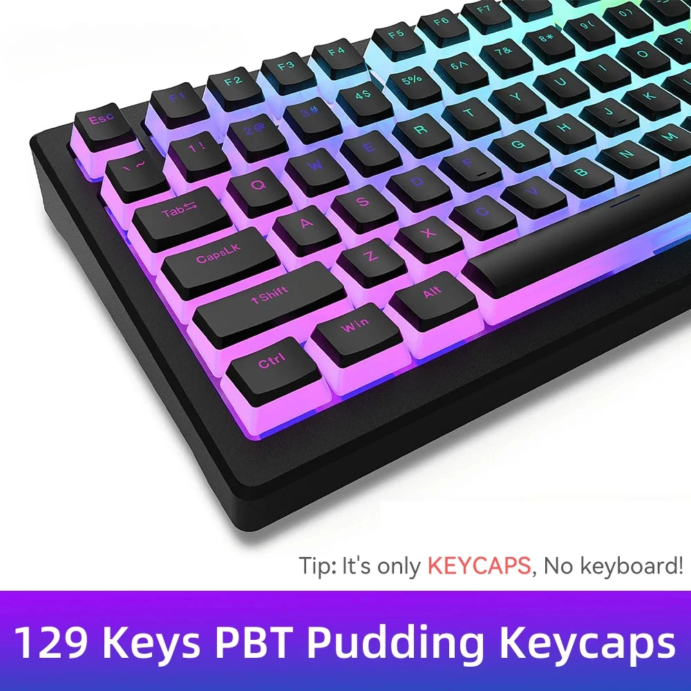 pudding keycaps translucent design