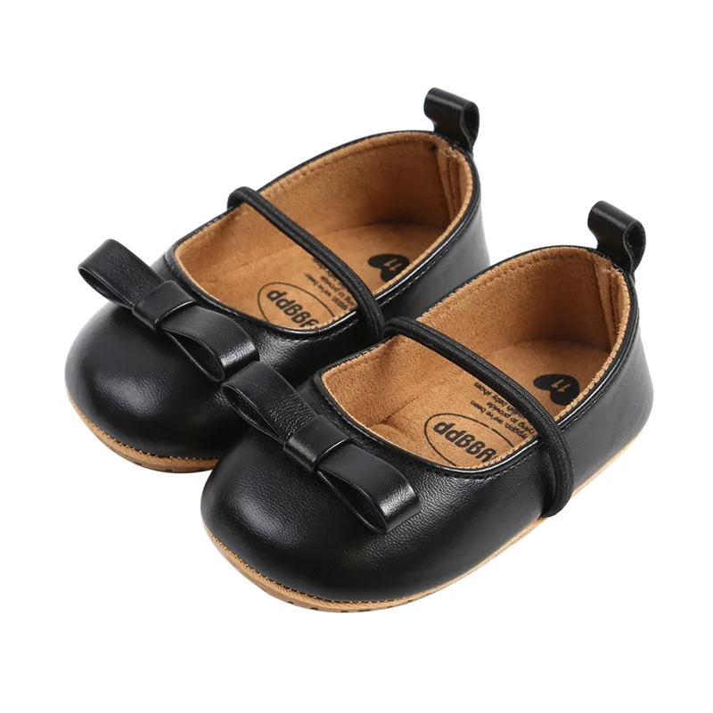 Infant Baby Girls Princess Shoes Cute Bowknot Mary Jane Wedding Slippers Adorable Wedding Dress Shoes Prewalking