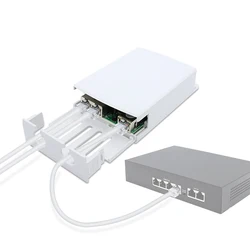POE 리피터 네트워크 확장기, 야외 방수 확장, 1 인 2 출력, 40-57V Poe 스위치, 10 Mbps, 100Mbps, IEEE 802.3af/at