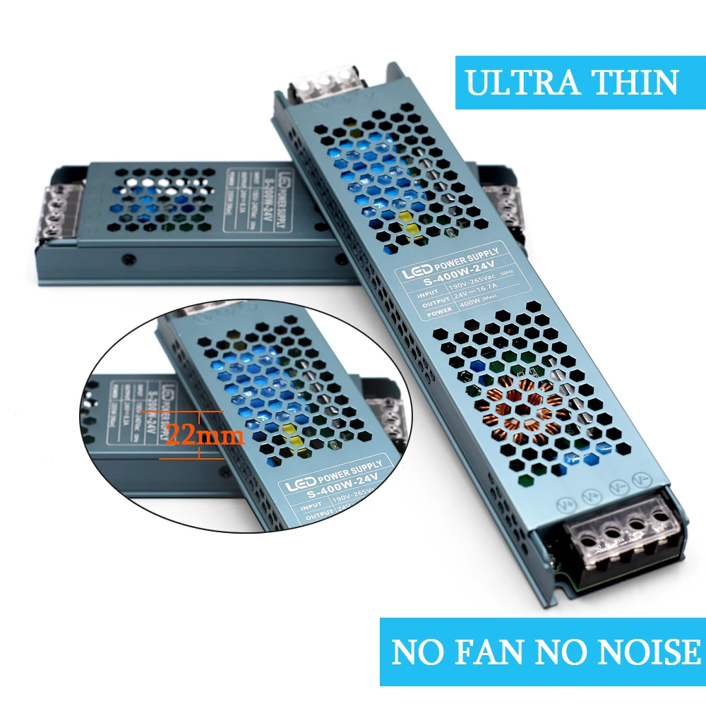 DC 12V 24V LED 전기 공급 AC190-240 V 무소음 빛 변압기 60W 100W 200W 300W 400W LED 전구 드라이버 전기 어댑터