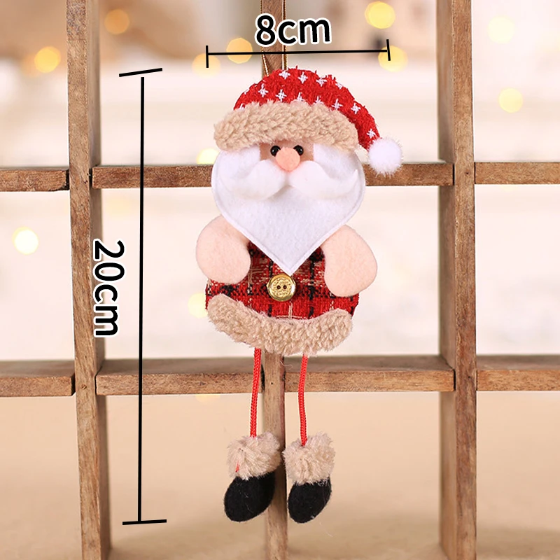 Happy New Year Christmas Ornaments DIY Xmas Gift Santa Claus Snowman Tree Pendant Doll Hang for Home Noel Natal Decorations