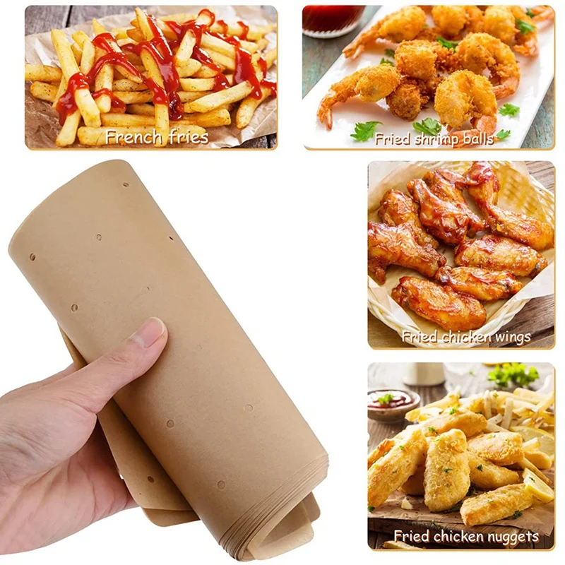 50pcs Air Fryer Paper Disposable Liner for Ninja Foodi Airfryer