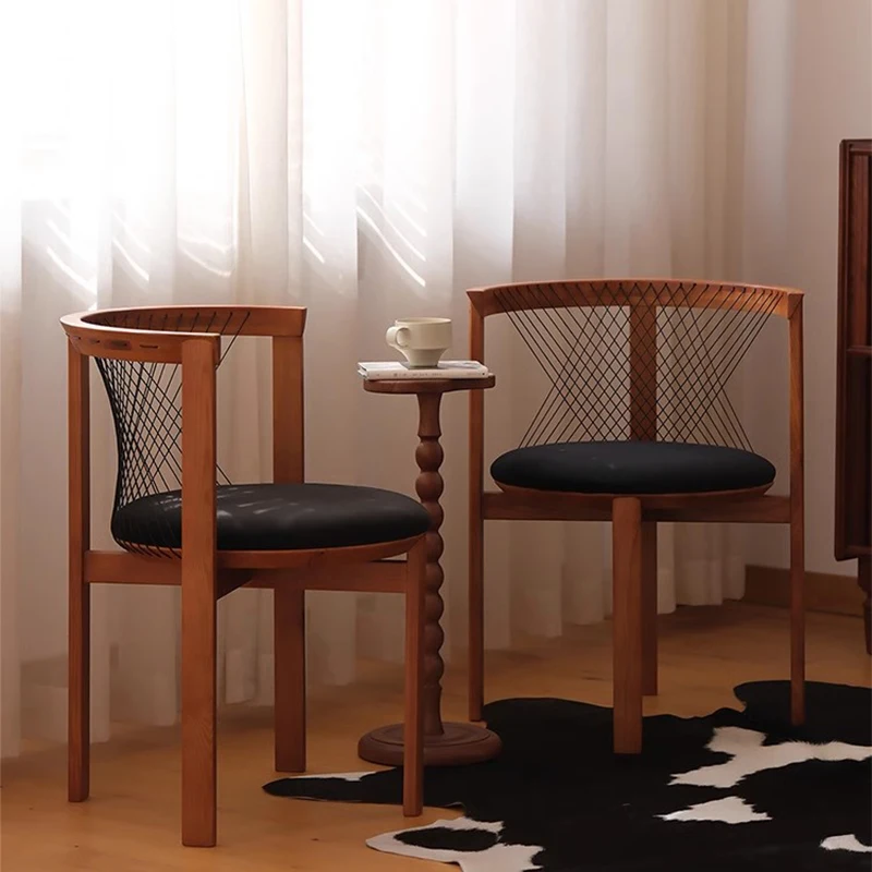 

Unique Upholstered Dining Chair Timber Indoor Modern Salon Lounge Chair Designer Bar Garden Cadeiras De Jantar Luxury Furniture