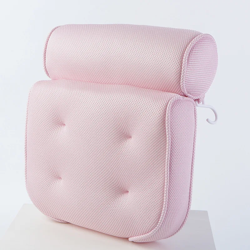 3D Bathtub Pillow with 6 Suction Cups SPA Bath Cushion Pillow  Square Bathtub Pillow