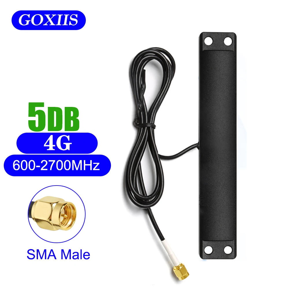 4G 3G GSM Patch Antenna 700-2700MHz 5dBi Dual SMA Male Connector 3M Extension Cable for Wifi Router IP PC Camera Antenna 2 4g 5 8g tape indoor digital 7dbi wifi surveillance extension antenna for ip camera nvr cctv