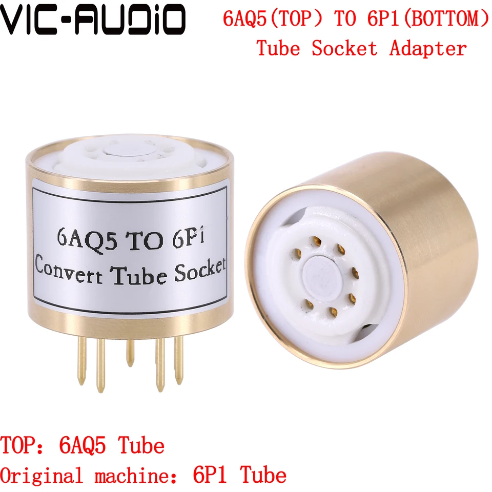 7ピンから9ピンの真空管アダプター6aq5 (トップ) から6p1のベース,日曜