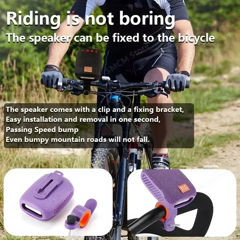 Outdoor Bicycle TG392 Portable Bluetooth Speaker TWS Wireless Mini Bass FM Radio Soundbar Riding Music Loudspeaker For Camping bluetooth speaker