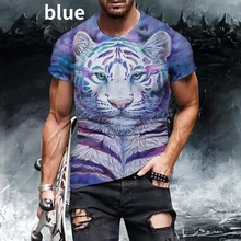 

Men's T-Shirt Funny 3D Animal Printed Tee Shirts Tiger Casual Short Sleeve Tops