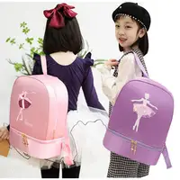 Dance Bapa for Girls Princ Dancing Bag Independent oe Carent Dual oulder Straps Soft Material Waterproof Scho...