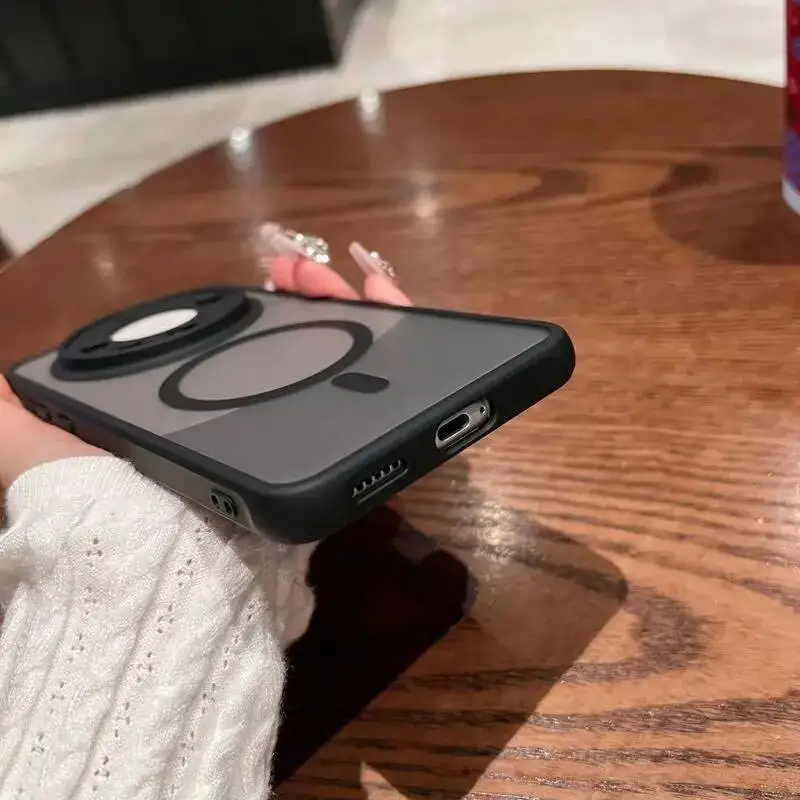 Luxury Transparent Magnetic Matte Protective Case, Shockproof