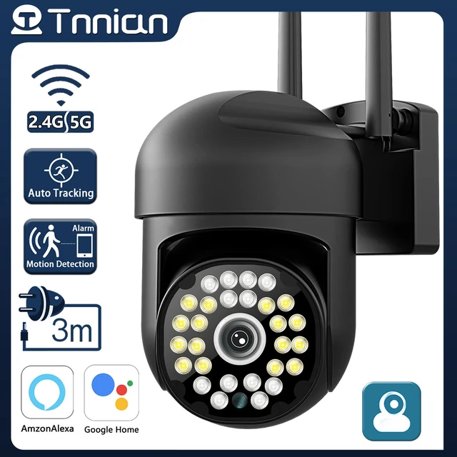 Yilot 5MP 5G WiFi Cámara IP inalámbrica para exteriores PTZ Cámara de  seguimiento AI Cámara de seguridad 1080P CCTV vigilancia audio 2 vías Mini  Cam