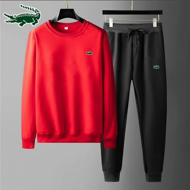 

2023 CARTELO New high-quality Embroidery men's leisure sports round neck hoodless sweater pullover+outdoor running pants set