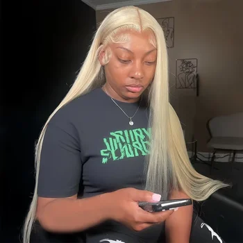 40 50 Inch Blonde 613 Hd Lace Frontal Wig 13x6 Straight Human Hair Wigs Brazilian Colored Lace Front 100% Human Hair For Women 1