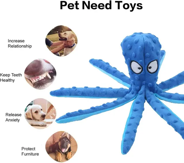 Pet Plush Dog Toy Voice Octopus Shell Puzzle Toy Bite Resistant Interactive Pet Dog Teeth Cleaning Chew Toy Pet Supplies 3