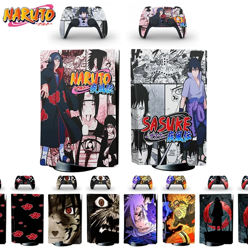 Naruto Ps5 Disc Skin Sticker Decalcomania Cover Per Playstation 5 Con Cd-Rom Controller Console Drive Akatsuki Itachi Pellicola Protettiva