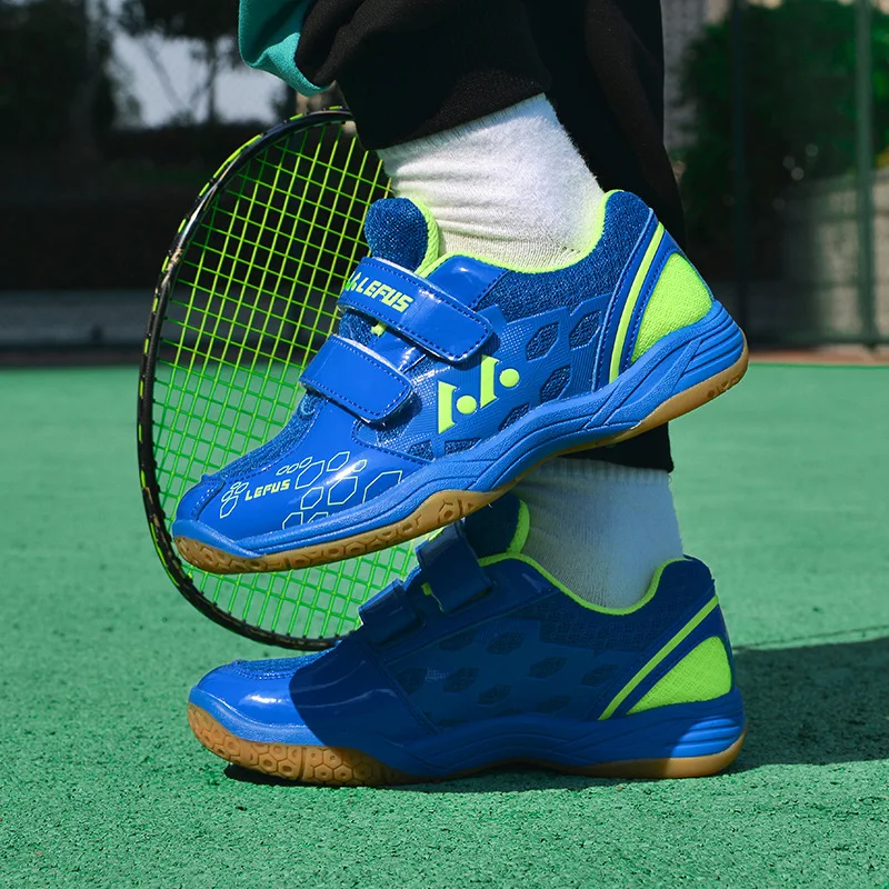 TaoBo Original LEFUS Small Size 28 29 Kid Badminton Sneakers Hook Loop Tennis Shoe for Breathable Jogging Sport Shoes 4