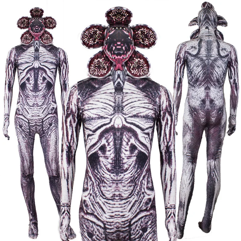 

Demogorgon Costume for Kids Halloween Scary Cosplay Flower Monster Jumpsuit Dress Up 5-14 Years Cosplay Costume Women
