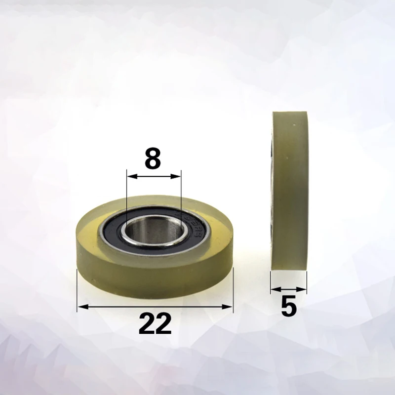 1Pc 698 Bearing-coated Polyurethane Medical Equipment Conveyor Belt Soft Mute PU Bearing Wheel Bearing Miniature