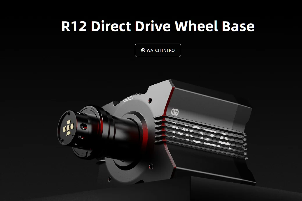 Racing R12 V2 Direct Drive Wheel base with GS V2P GT Steering Wheel bundle Optio