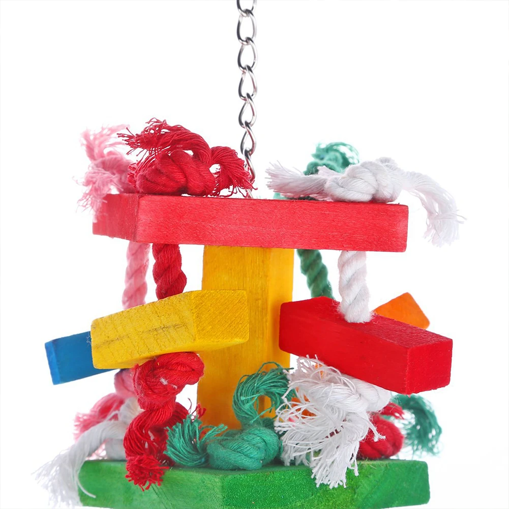 Bird Parrot Toy Natural Wooden Bird Chewing Toys For Parrots Parakeets Conures Cockatiels Love Birds African Grey parrot toy bird toy