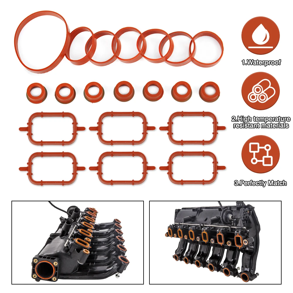 Kit Joints Durite Turbo Et Intercooler Pour BMW Série 3/5/7 X3 X5 X6 - Compatible OEM 1161779054 - E46 E90 E60 Etc. - 3