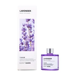 Luxurious 50ML Reed Diffuser with Essential Oils - Lavender, Rose, and Jasmine Fragrance for Hotel and Home Aromatherapy (Lavender)