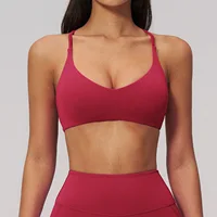Summer U-Shaped Multi-Strap Cross Back Women Pilates Fitness Sports Bra Top Gym Yoga Athletic Tight Workout Jog With Chest Pad - Image 4
