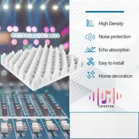 แผ่นโฟมอะคูสติก 12 ชิ้น ขนาด 2 นิ้ว x 12 นิ้ว x 12 นิ้ว แผ่นโฟมกันเสียง แผ่นซับเสียง แผ่นลดเสียงรบกวน สำหรับบ้านและสำนักงาน 3