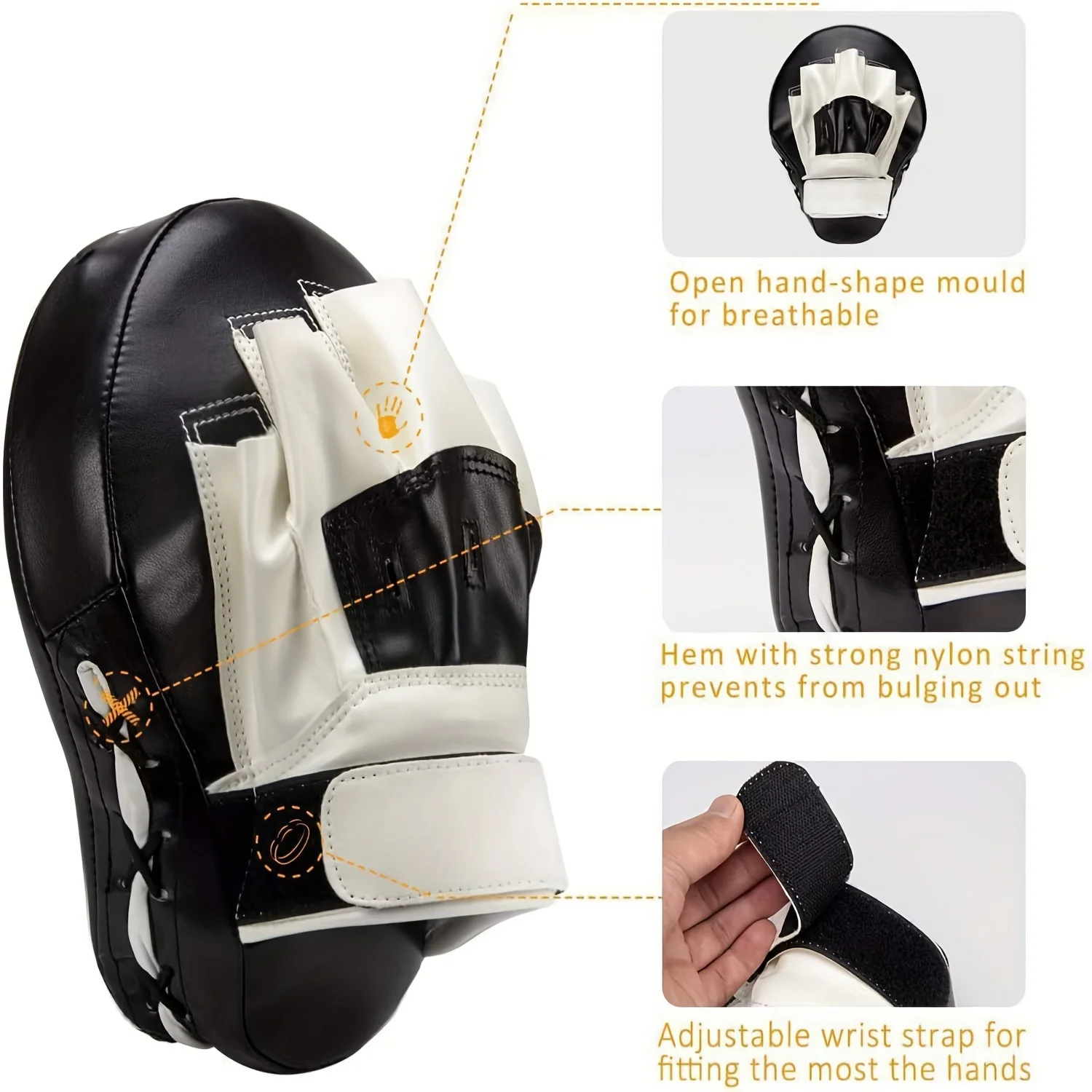 2PC Boxing Curved Focus Boxing Gloves Training Hand Pads Strike Shield
