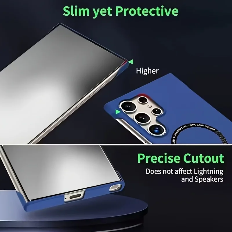 Ultra-Thin Magnetic Frameless Case - Matte Finish with Wireless Charging Compatibility