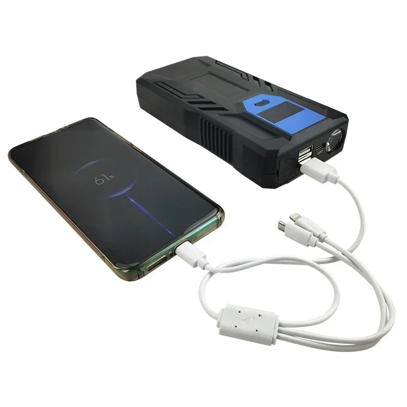 12V Portable Car Jump Starter Lithium Battery 1000A Car Booster Starter Power Bank