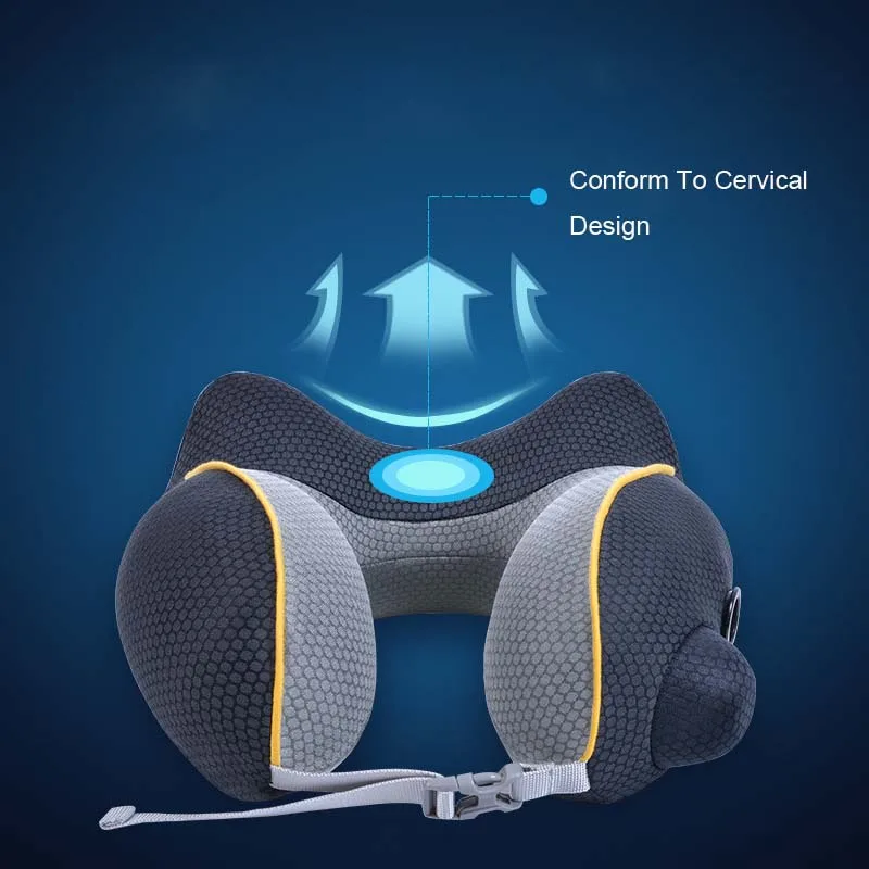 

Airplane Folding Portable Inflatable Pillows Neck Cushion Travel Headrest U-Shape Pillow Air