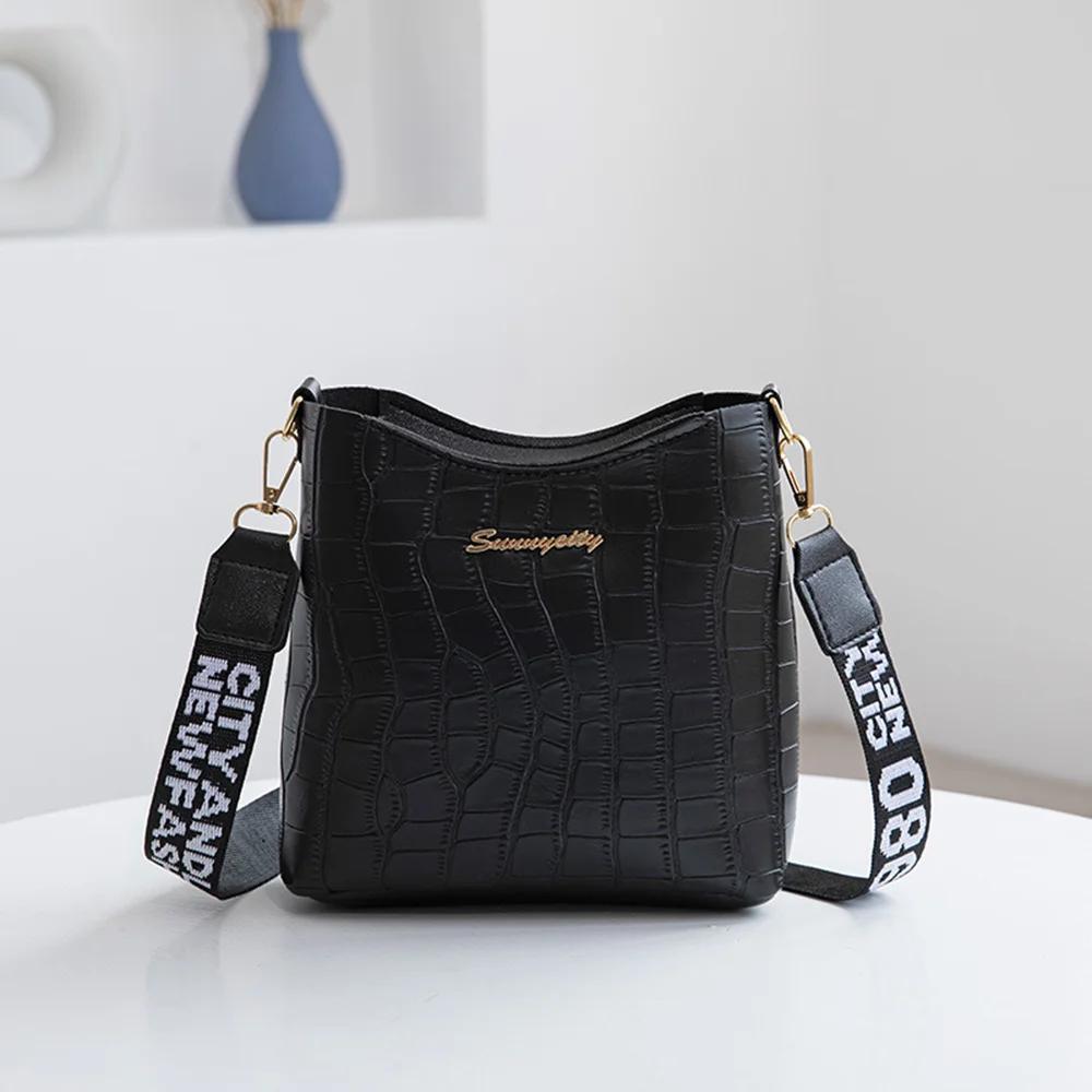 Casual Women Shoulder Bag Mini Crossbody Bucket Handbag Female Messenger Bags For Women Ladies Handbags Crocodile Purse womens bag