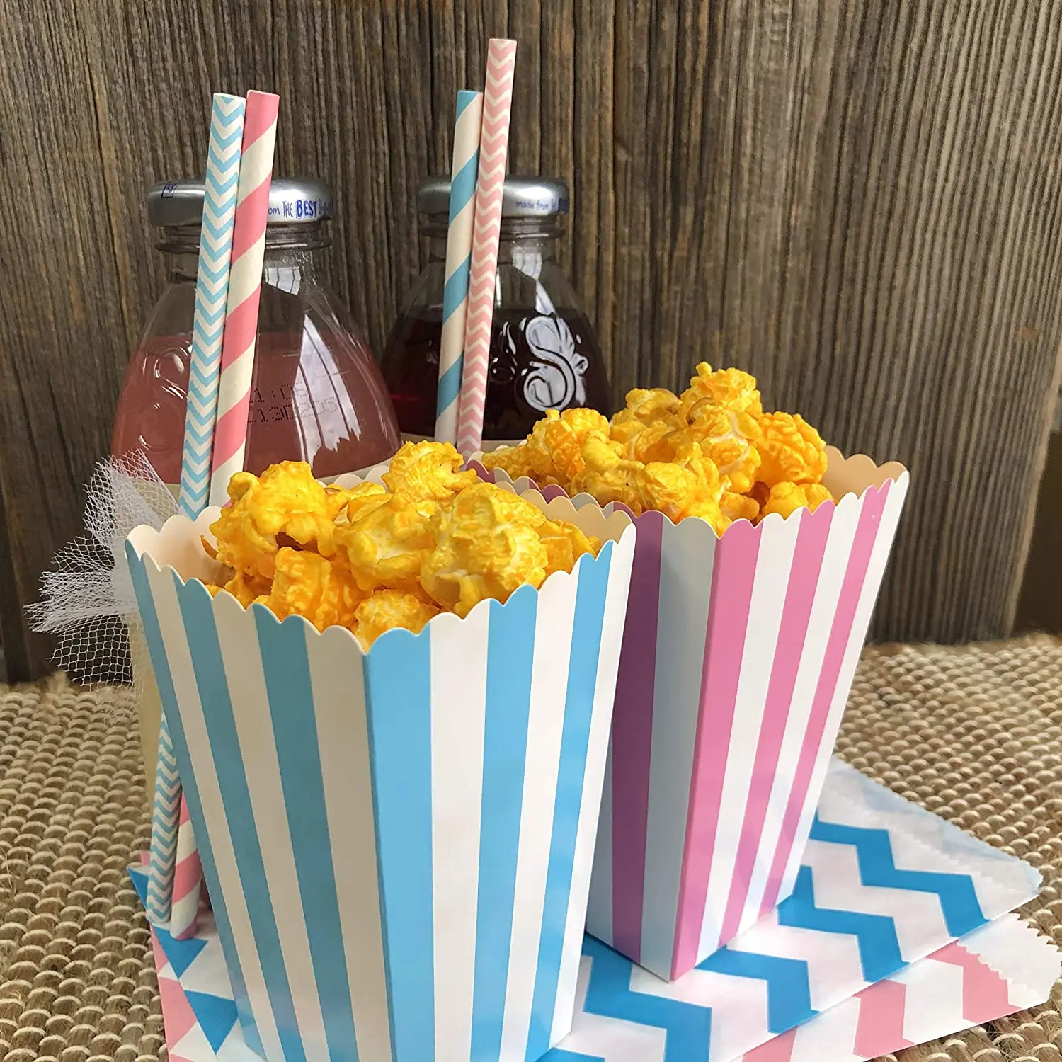 12 Teile/los Popcorn Box/Tasse Solide Rosa Thema Party Dekoration Für kinder Alles Gute Zum Geburtstag Weihnachten Hochzeit Party Baby Dusche liefert – Detail 6
