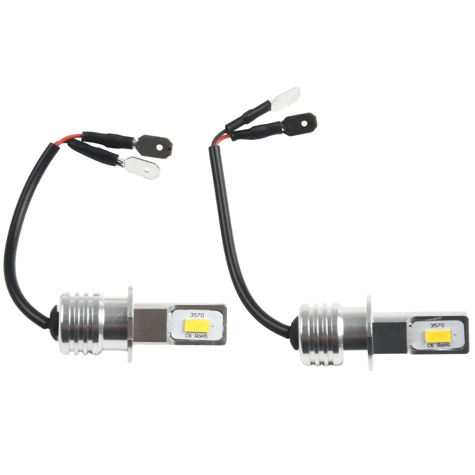2x H3 Fog Lamp Led Fog Light Bulb Conversion Kit Super Bright Yellow For Drl Lamp 3000k 80w 3570 2smd 12v-24v Dc For 360 Degrees