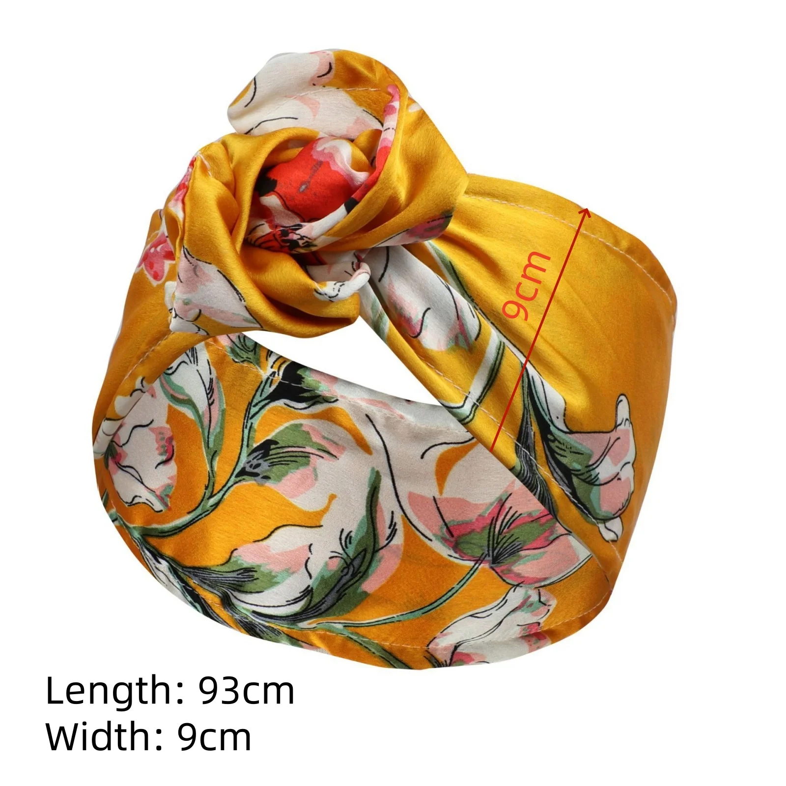 1PC Printed Headband Set, Floral & Leopard & Paisley Patterns, Silk - Like Turban Headbands, Stylish Hair Accessories for