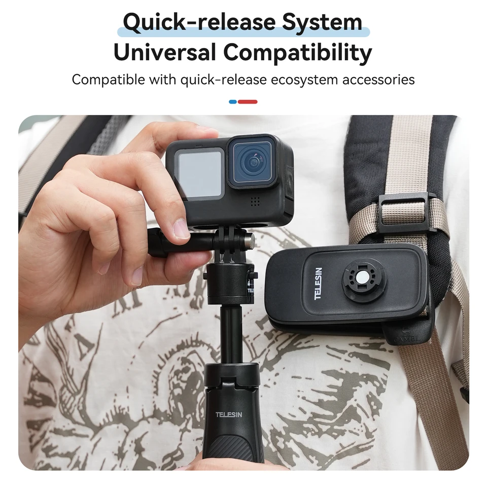Mini Perche à Selfie TELESIN – Légère Et Extensible, Pour Caméras D’action Et Vlogs